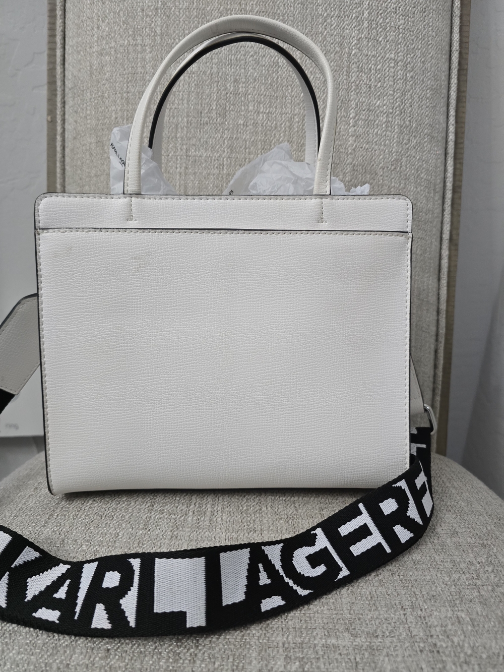 NWT Karl Lagerfeld Paris Maybelle Satchel Bag with Patches - Picture 2 of 5